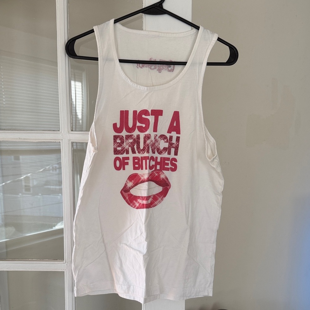 Just A Brunch Of Bitches White Tank Top